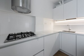 Fridge, oven, stovetop, dishwasher