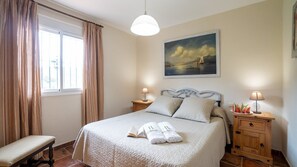 4 bedrooms, iron/ironing board, travel cot, WiFi