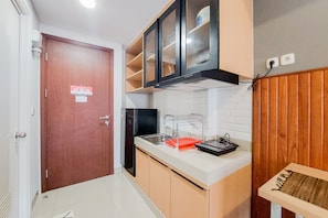 Appartement | Cuisine privée | Grand réfrigérateur, plaque de cuisson