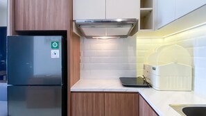 Appartement | Cuisine privée | Grand réfrigérateur, plaque de cuisson
