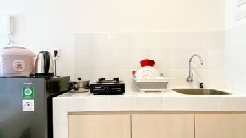 Estúdio | Cozinha privada | Geladeira grande, cooktop