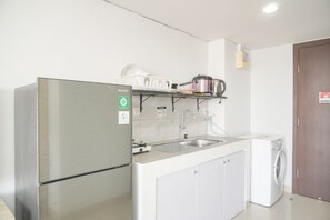 Estúdio | Cozinha privada | Geladeira grande, cooktop