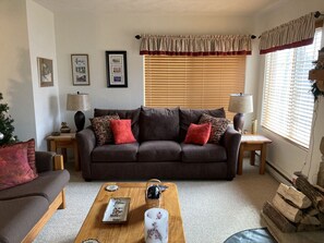 Smart TV, fireplace, DVD player, books - ❄️ Whispering Pines – Winter Retreat Near Shuttle, Forest Views & Fireplace 🌲🔥 (Somerset)