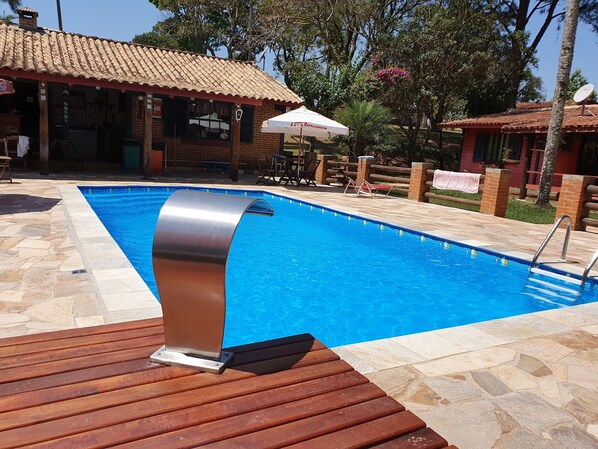 Outdoor pool - Chácara 3 Lagos Itapetininga - Conforto na Natureza Para Família e Amigos (Vale San Fernando Itapetininga)