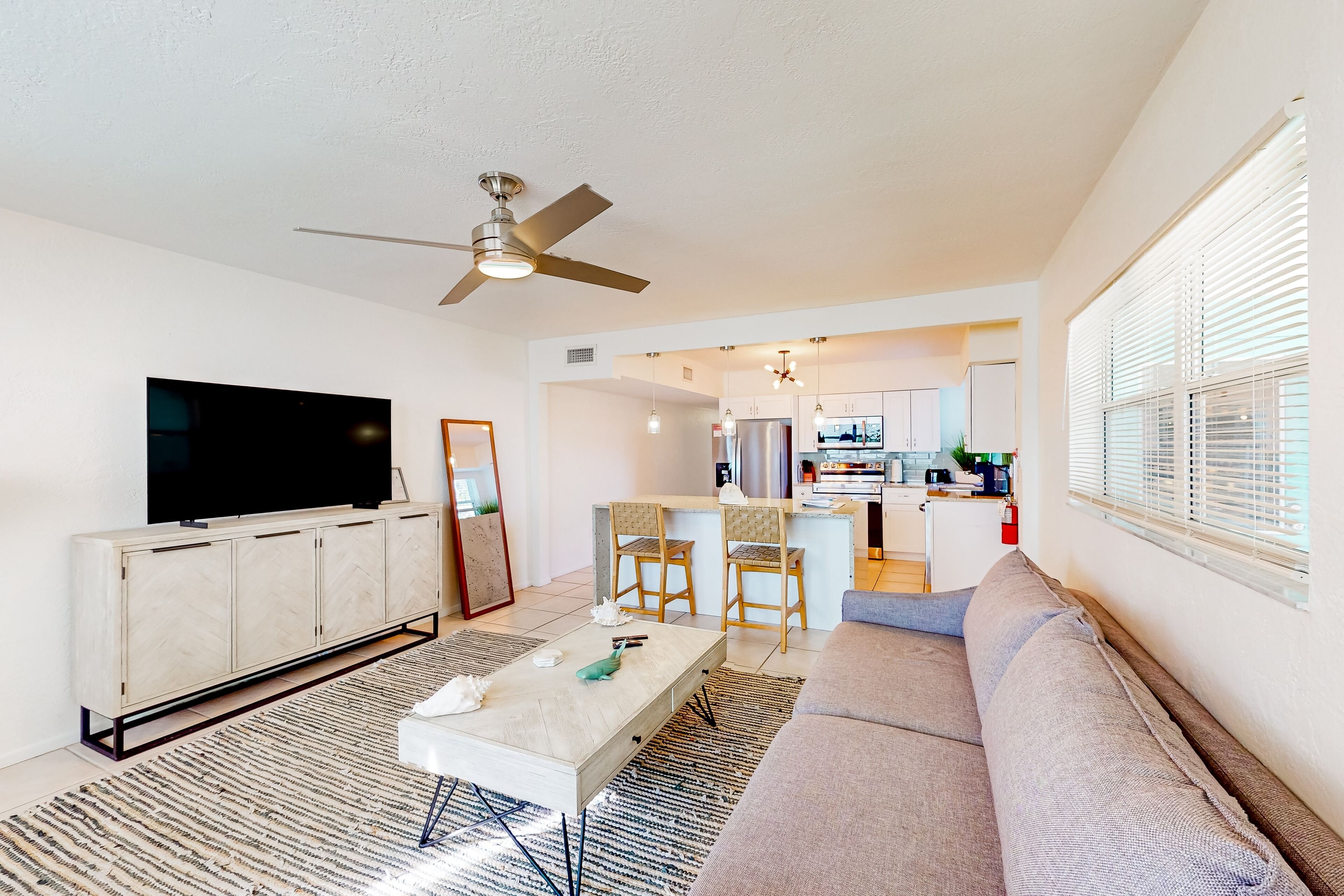Gorgeous & modern dog-friendly getaway w/ patio, AC, & W/D - steps to the beach