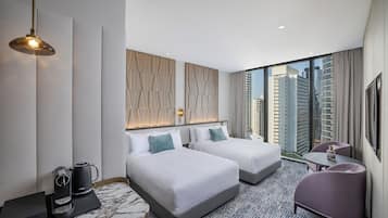 City Twin Room | In-room safe, laptop workspace, blackout curtains, soundproofing