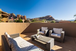Terrace/patio - Sedona Mountain View- Spectacular Red Rock Views + Walk to Trails! Location! (Sedona)