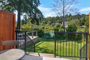 Property grounds - Riverside Studio | Kitchenette, Firepit, BBQ, Dock (Lake Cowichan)