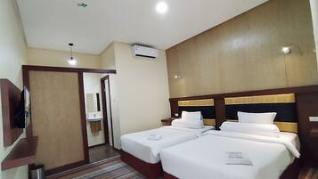 Deluxe-Zimmer, 2 Einzelbetten | Allergikerbettwaren, Daunenbettdecken, Betten mit Memory-Foam-Matratzen