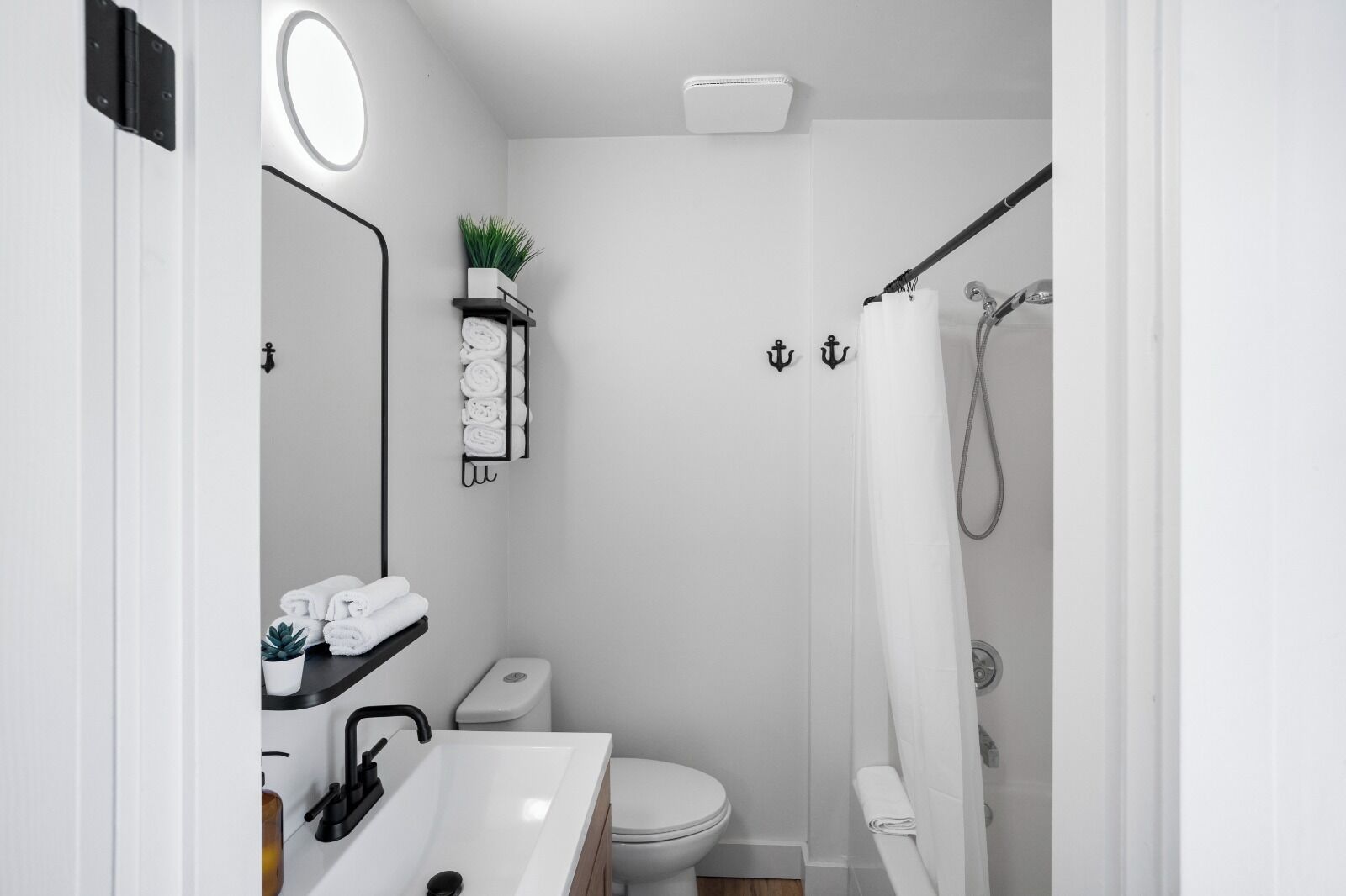Hair dryer, towels