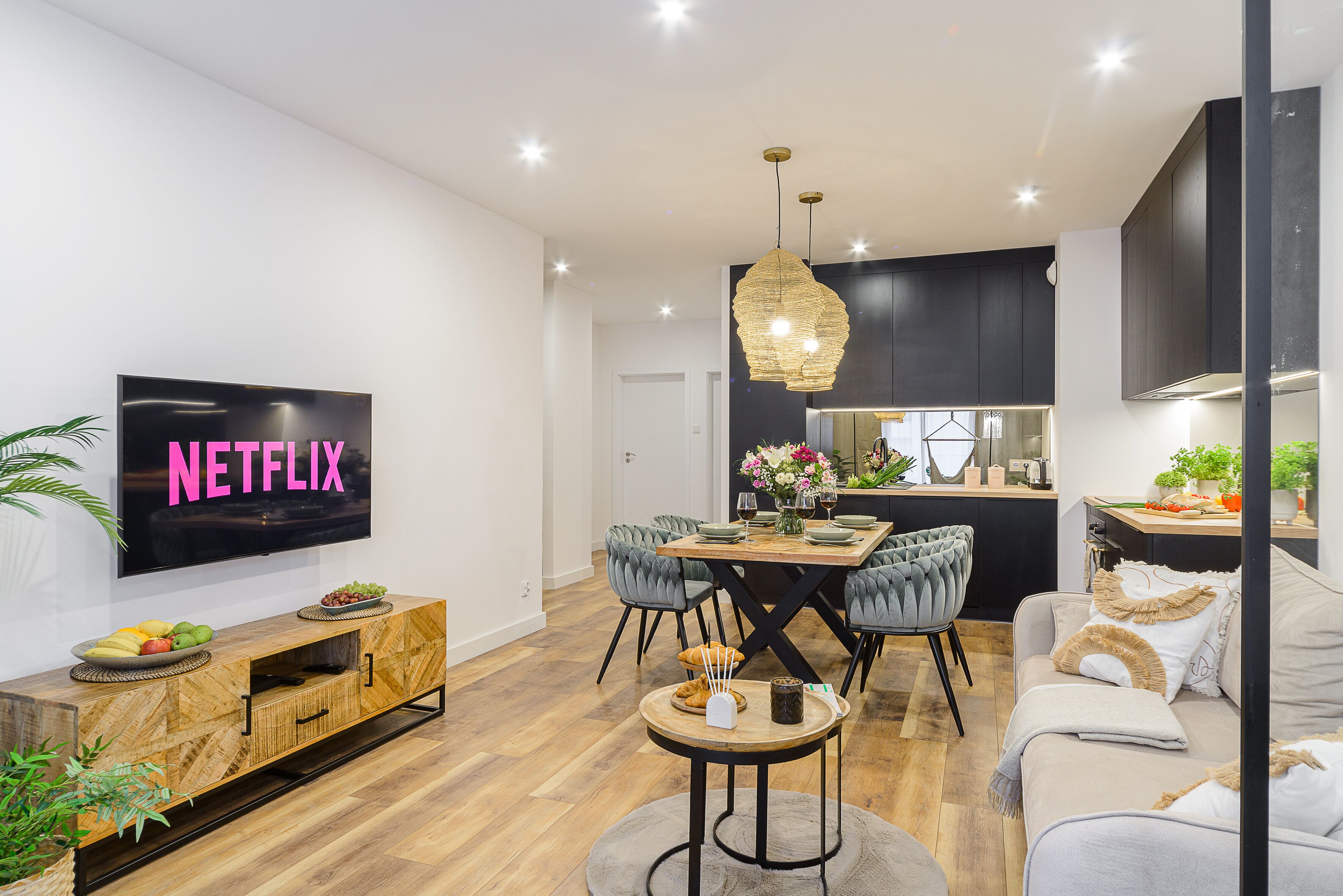 Lägenhet Business | 2 sovrum, skrivbord, arbetsyta för laptop och mörkläggningsgardiner