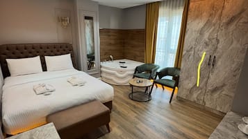 Quarto elite | Roupas de cama premium, frigobar, escrivaninha