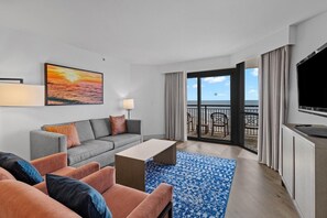 TV - Coastal Luxury: 3rd Floor Oceanfront 4BR Condo (Myrtle Beach)