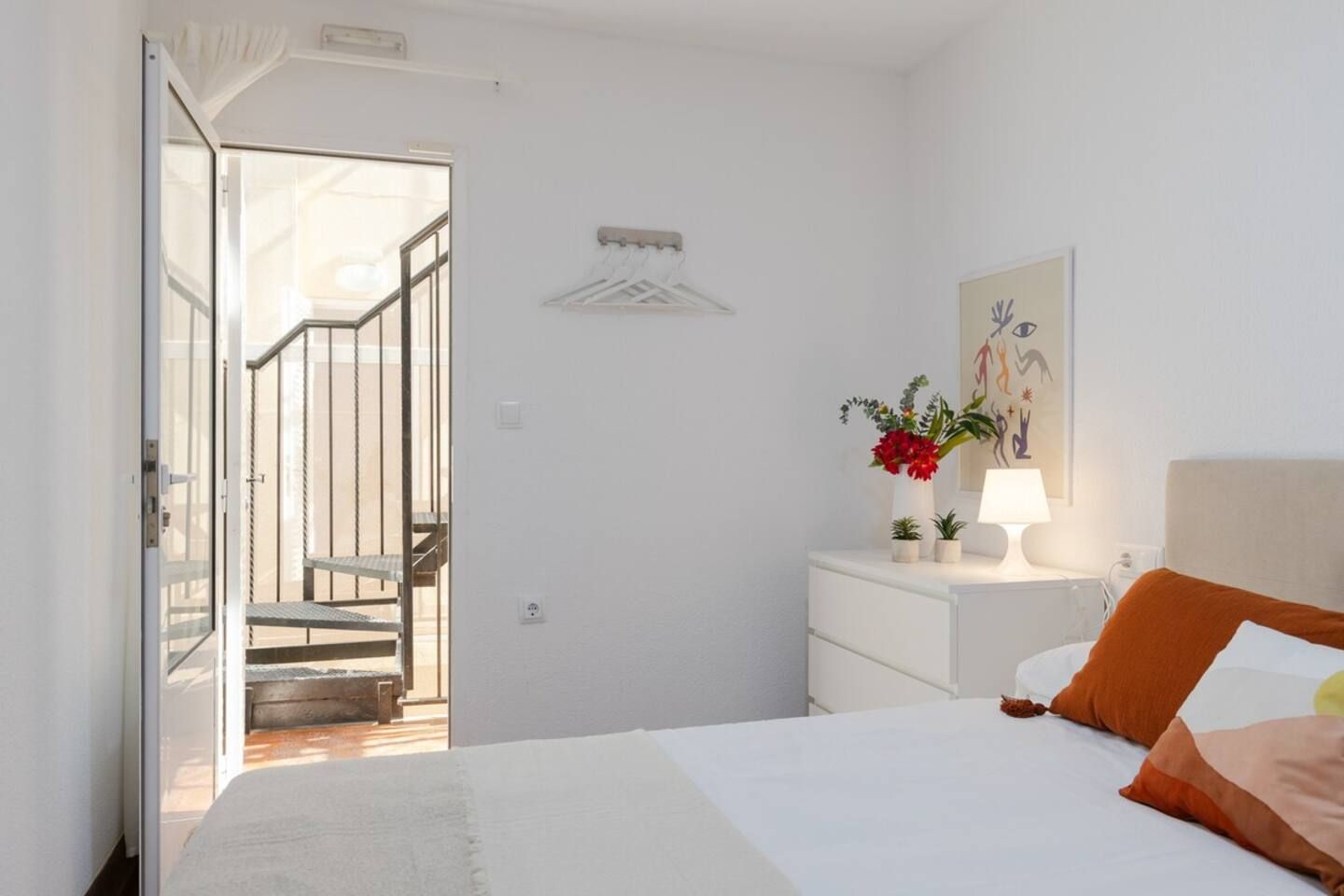 2 bedrooms, desk, iron/ironing board, travel crib