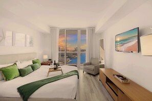 1 bedroom, iron/ironing board, travel cot, WiFi - Near Beach + Pool + Infinity View |Balcony + Gym (Hallandale Beach)