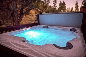 Interior - Hot Tub & Deck: Big Bear City Cabin Near Skiing (Big Bear City)