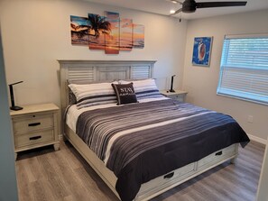 2 bedrooms, iron/ironing board, WiFi, bed sheets
