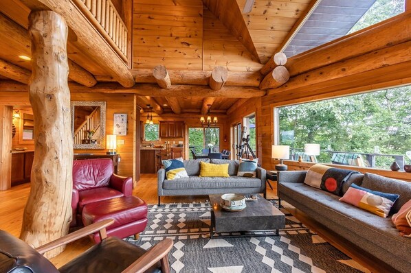 Televisión, chimenea