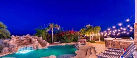 A heated pool