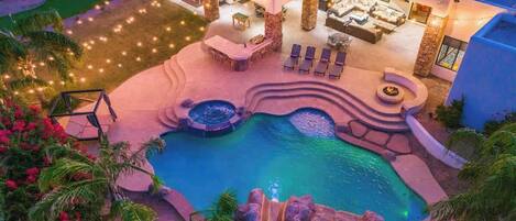 A heated pool
