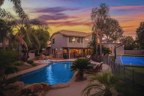A heated pool