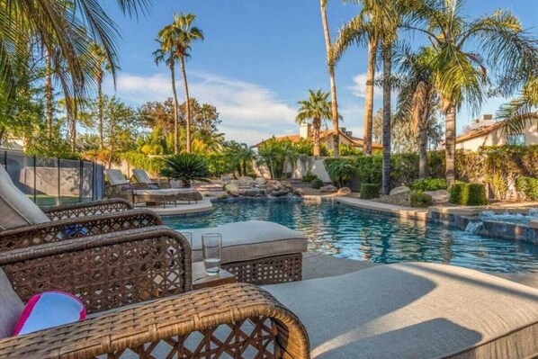A heated pool