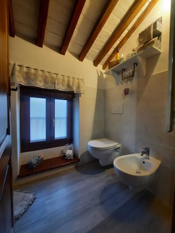 Shower, hair dryer, bidet, towels. Alloggio Turistico di Patrizia ,a Pochi Passi dal Borgo di Civita