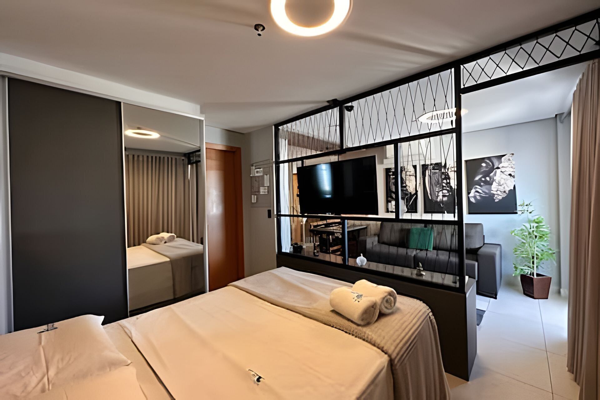 Apartment | Blackout drapes, free WiFi, bed sheets