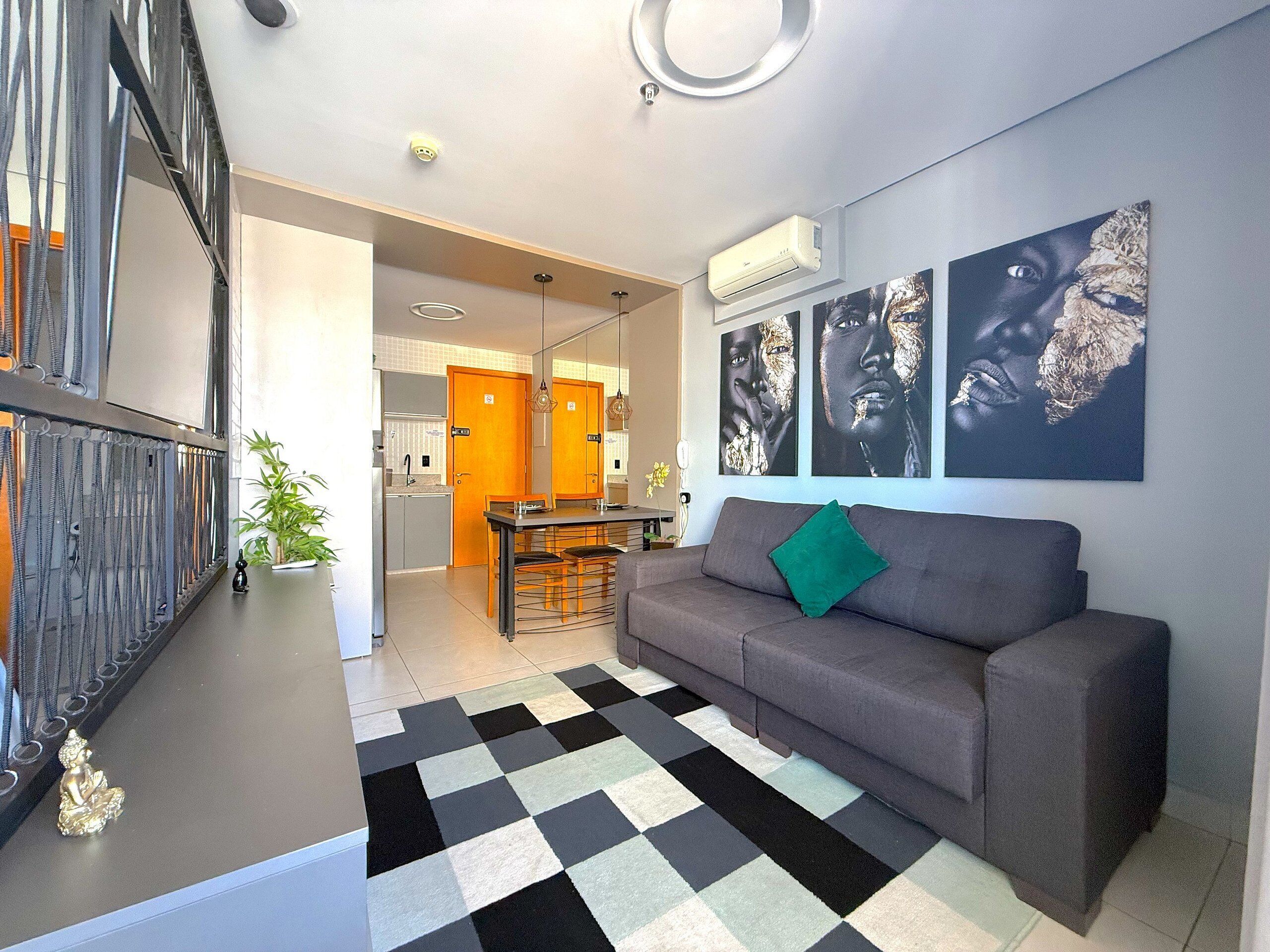 Apartment | Living area | 40-inch TV with satellite channels