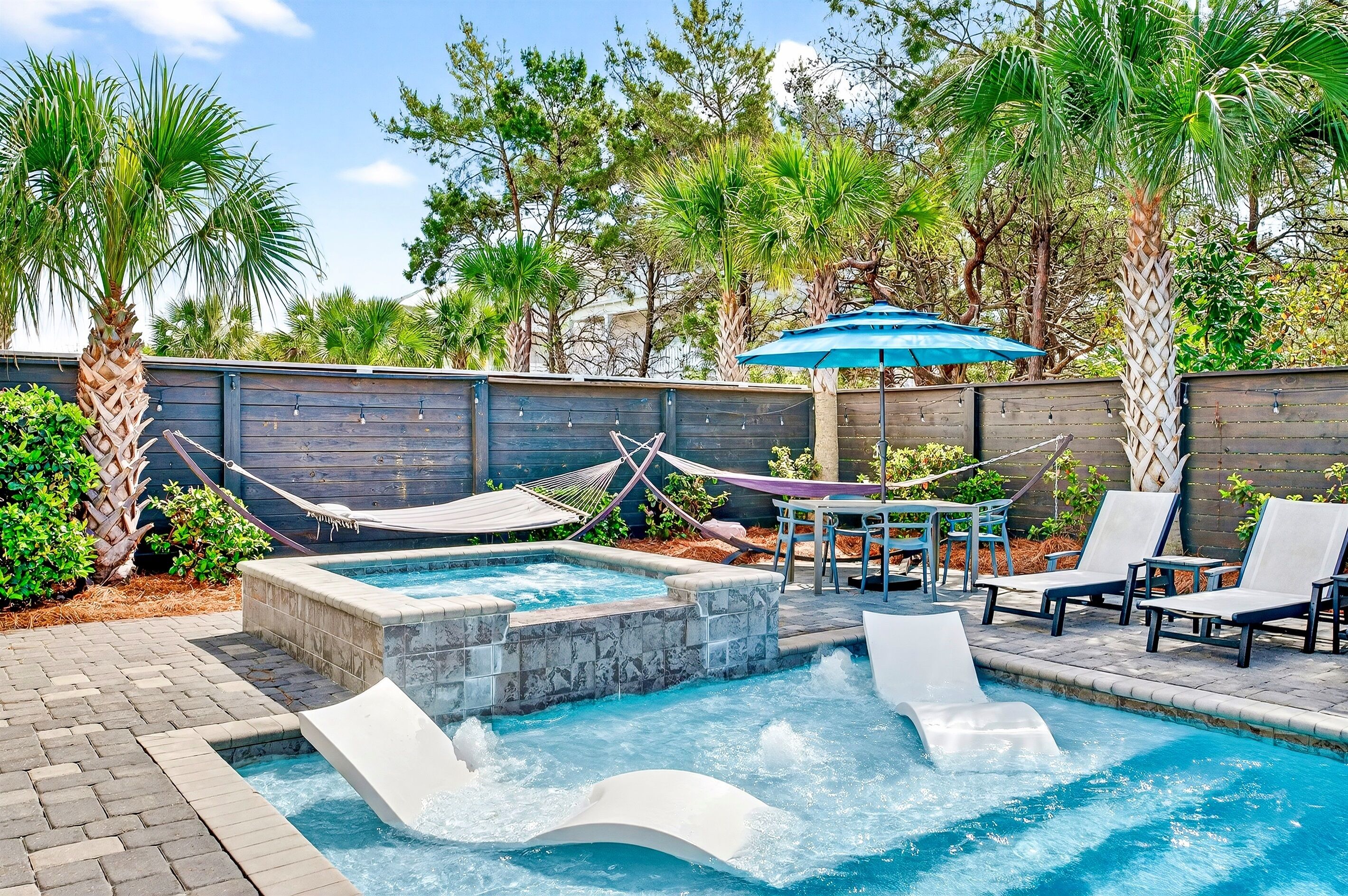 A heated pool