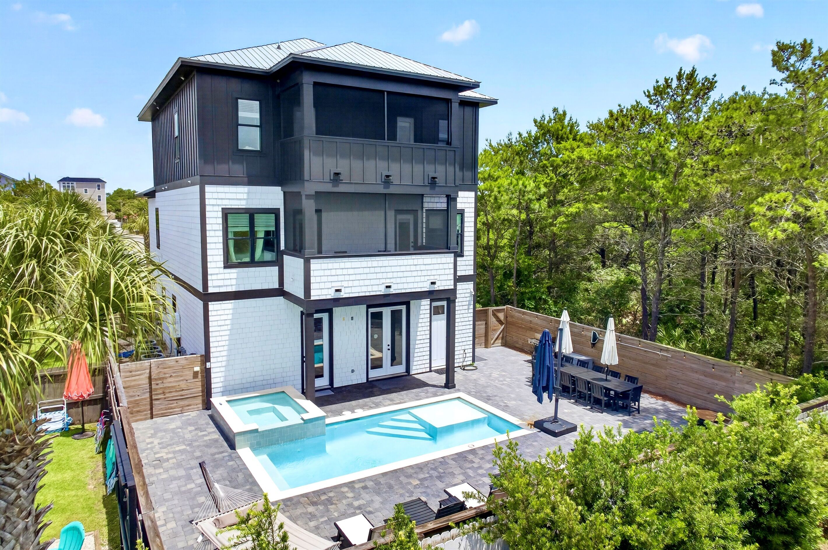 A heated pool