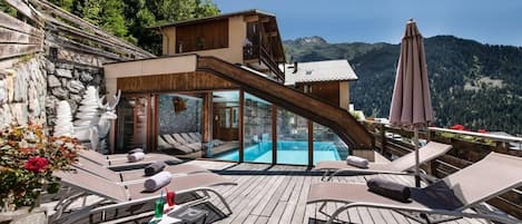 Indoor pool, a heated pool