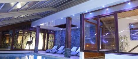 Indoor pool, a heated pool