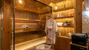 Salas de tratamiento para parejas, sauna y baño de vapor