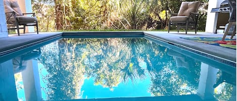 Outdoor pool, a heated pool