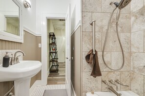 Hair dryer, towels