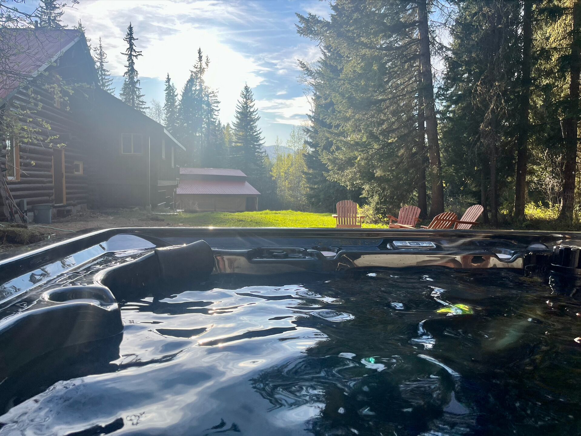 Utendørs boblebad