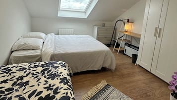 1 bedroom, iron/ironing board, bed sheets