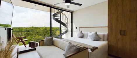1 bedroom, desk, iron/ironing board, travel cot