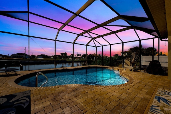 Una piscina riscaldata