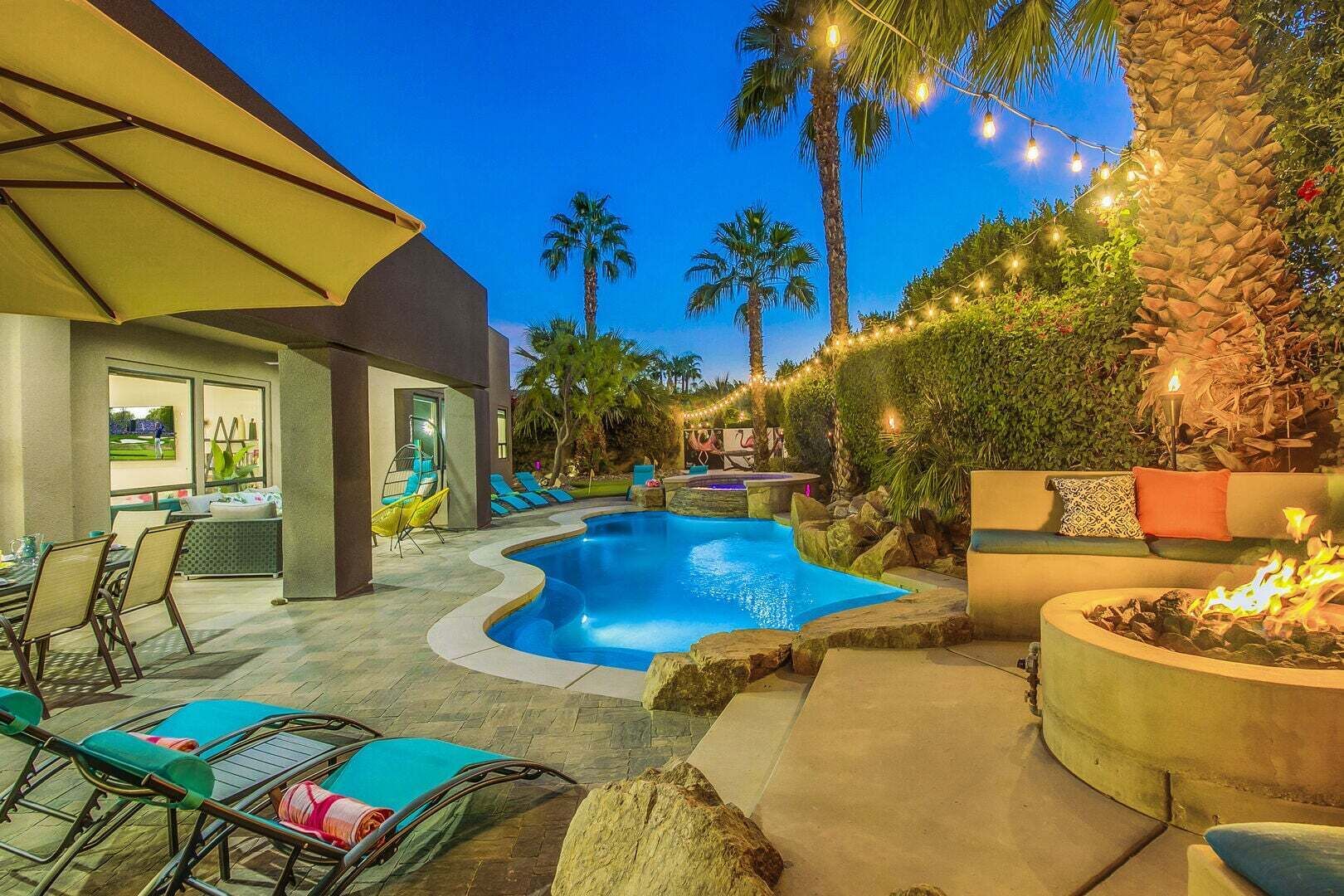 A heated pool