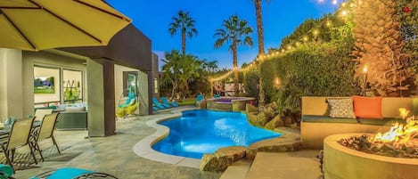A heated pool