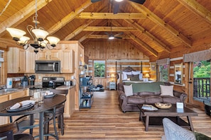 Interior - ROMANTIC Retreat! Mountain VIEWS! NEW Hot Tub! PET Friendly! Fireplace! (Sevierville)