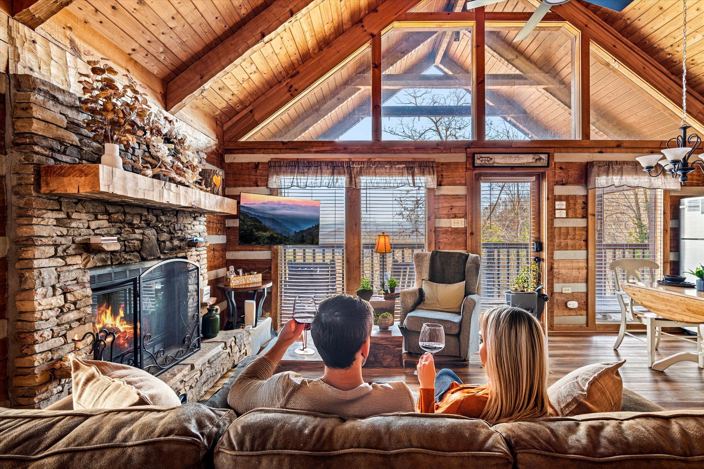 Smart TV, fireplace