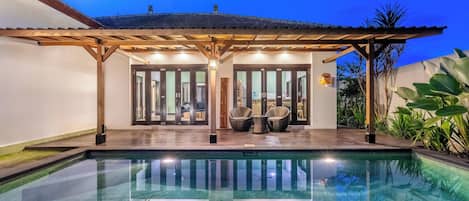 Villa, 3 Bedrooms, Private Pool | 3 bedrooms, in-room safe, desk, laptop workspace