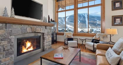 4 Bedroom Spruce Peak Mt Cabin "StoweGlobe" Steps to the lifts with FULL Mountain Views.