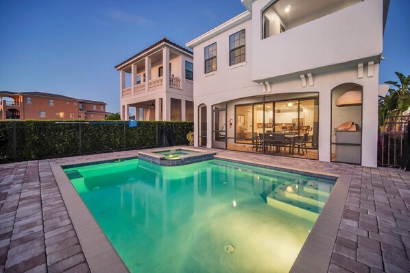 Pool - Golden View | 5 BR, Themed Rooms, Game Room, West-Facing Pool (Kissimmee)