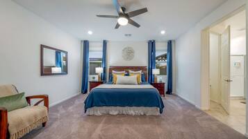 2 bedrooms, desk, iron/ironing board, travel cot