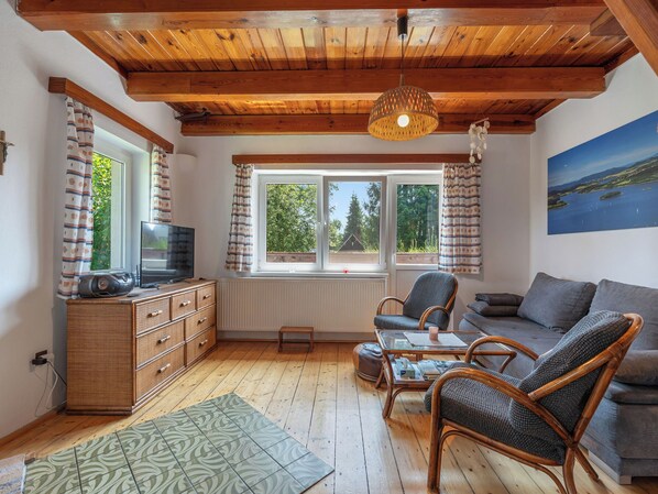 Télévision, cheminée