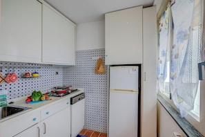 Kjøleskap, kokeplater, oppvaskmaskin og kaffetrakter/tekoker